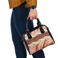 Aloha Hawaii Mikioi Lei Shoulder Handbag Beige Tropical Flower Pattern - Polynesian Pride