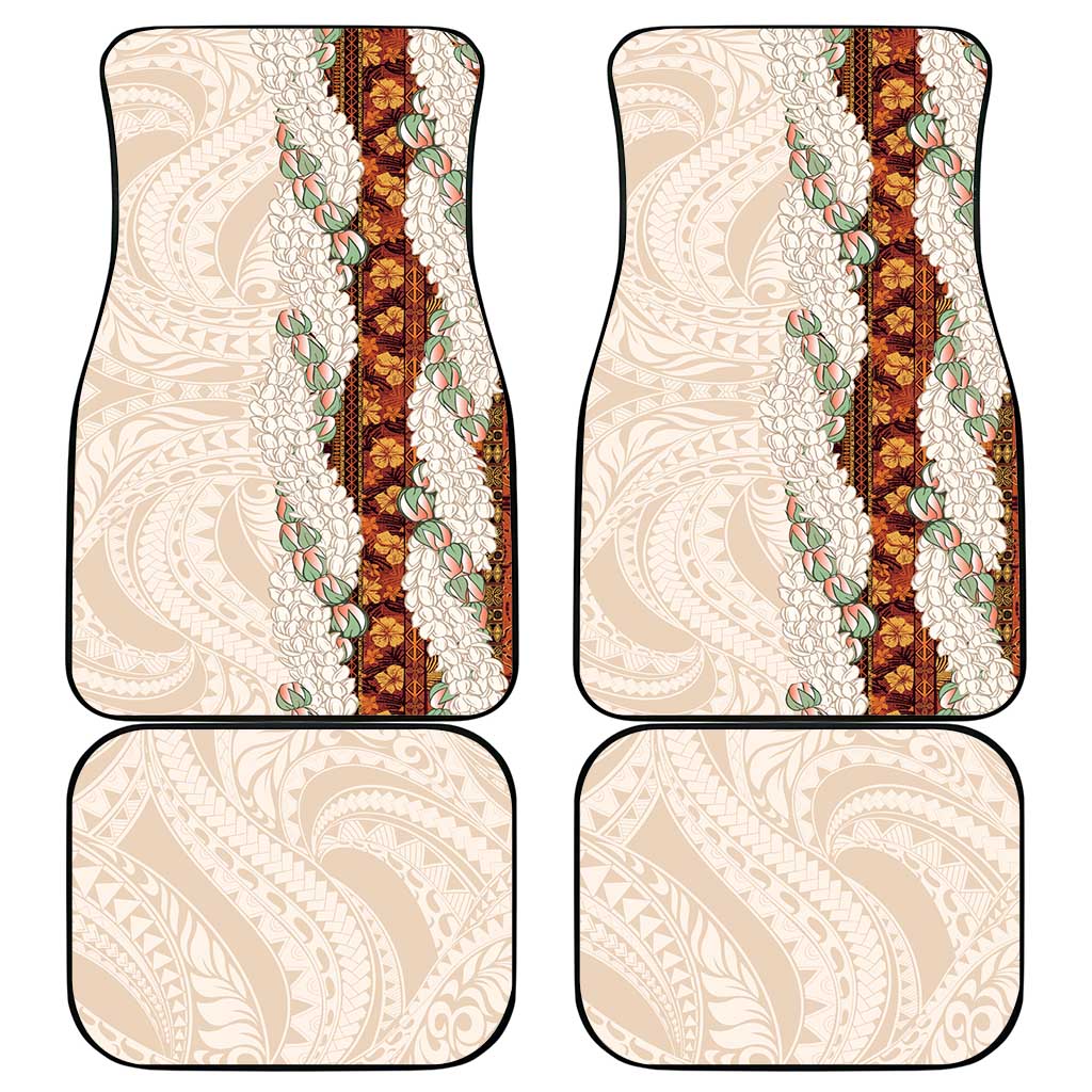 Aloha Hawaii Mikioi Lei Car Mats Cattail Red Tropical Flower Pattern - Polynesian Pride