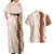 Aloha Hawaii Mikioi Lei Couples Matching Off Shoulder Maxi Dress and Hawaiian Shirt Cattail Red Tropical Flower Pattern - Polynesian Pride