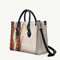 Aloha Hawaii Mikioi Lei Leather Bag Cattail Red Tropical Flower Pattern - Polynesian Pride