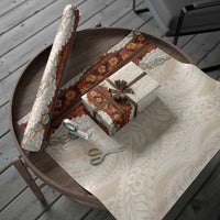 Aloha Hawaii Mikioi Lei Wrapping Paper Cattail Red Tropical Flower Pattern - Polynesian Pride