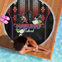 Mabuhay Philippines Festival Beach Blanket Filipino Map Sampaguita Igorot Pattern