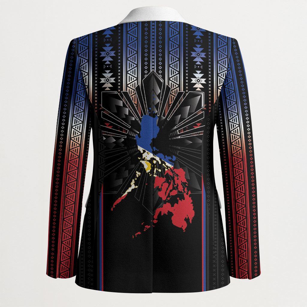 Mabuhay Philippines Festival Blazer Filipino Map Sampaguita Igorot Pattern
