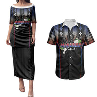 Mabuhay Philippines Festival Couples Matching Puletasi and Hawaiian Shirt Filipino Map Sampaguita Igorot Pattern