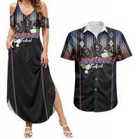 Mabuhay Philippines Festival Couples Matching Summer Maxi Dress and Hawaiian Shirt Filipino Map Sampaguita Igorot Pattern