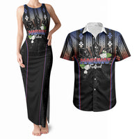 Mabuhay Philippines Festival Couples Matching Tank Maxi Dress and Hawaiian Shirt Filipino Map Sampaguita Igorot Pattern