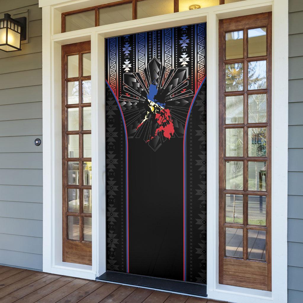 Mabuhay Philippines Festival Door Cover Filipino Map Sampaguita Igorot Pattern