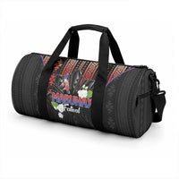 Mabuhay Philippines Festival Duffle Bag Filipino Map Sampaguita Igorot Pattern