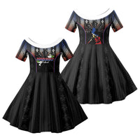 Mabuhay Philippines Festival Family Matching Off Shoulder Maxi Dress and Hawaiian Shirt Filipino Map Sampaguita Igorot Pattern