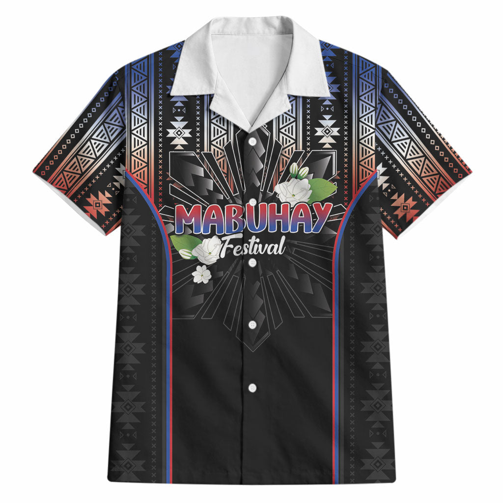 Mabuhay Philippines Festival Hawaiian Shirt Filipino Map Sampaguita Igorot Pattern