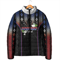 Mabuhay Philippines Festival Padded Jacket Filipino Map Sampaguita Igorot Pattern