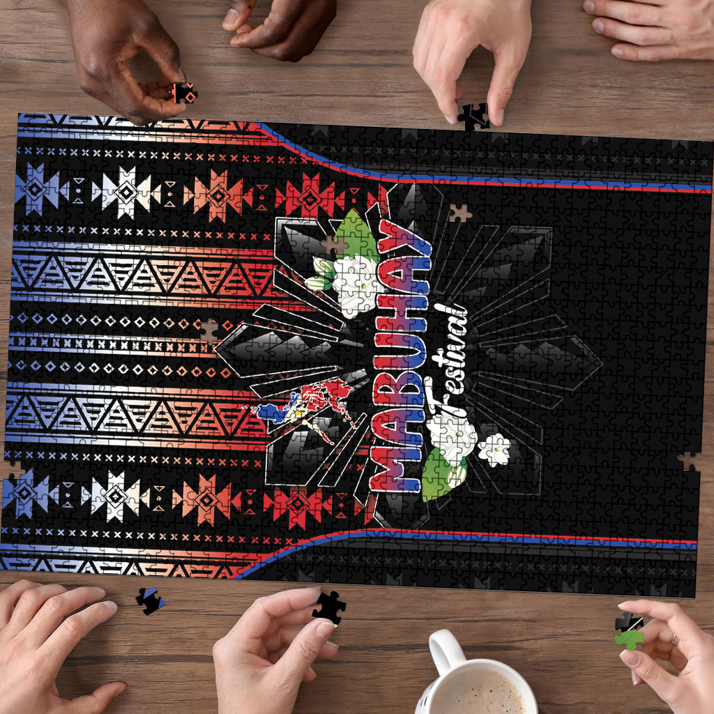 Mabuhay Philippines Festival Puzzle Filipino Map Sampaguita Igorot Pattern