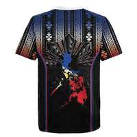 Mabuhay Philippines Festival Rugby Jersey Filipino Map Sampaguita Igorot Pattern