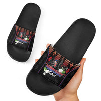 Mabuhay Philippines Festival Slide Sandals Filipino Map Sampaguita Igorot Pattern