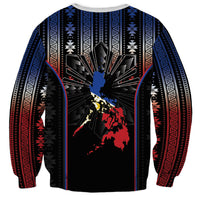 Mabuhay Philippines Festival Sweatshirt Filipino Map Sampaguita Igorot Pattern