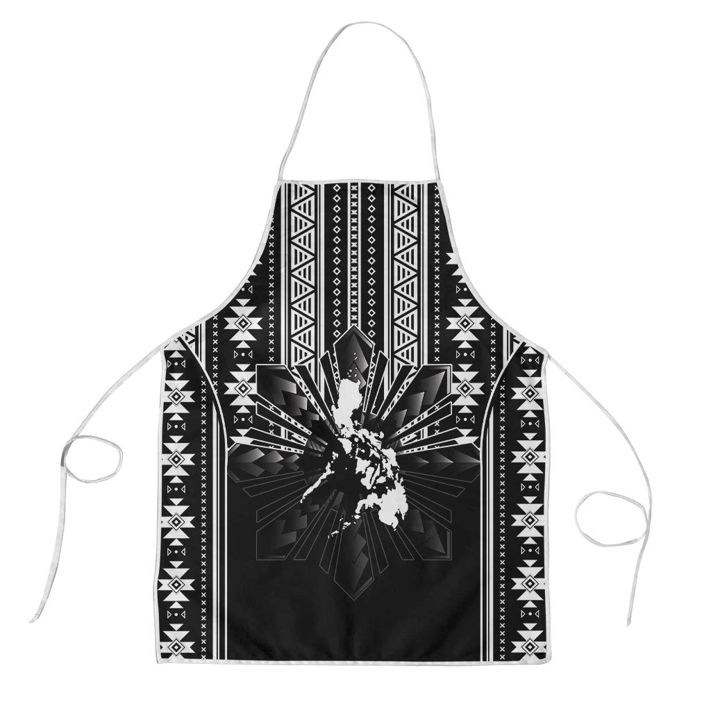 Mabuhay Philippines Festival Apron Filipino Map Black White Igorot Pattern