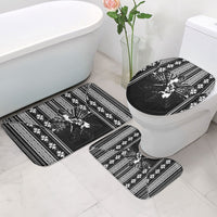 Mabuhay Philippines Festival Bathroom Set Filipino Map Black White Igorot Pattern