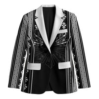 Mabuhay Philippines Festival Blazer Filipino Map Black White Igorot Pattern