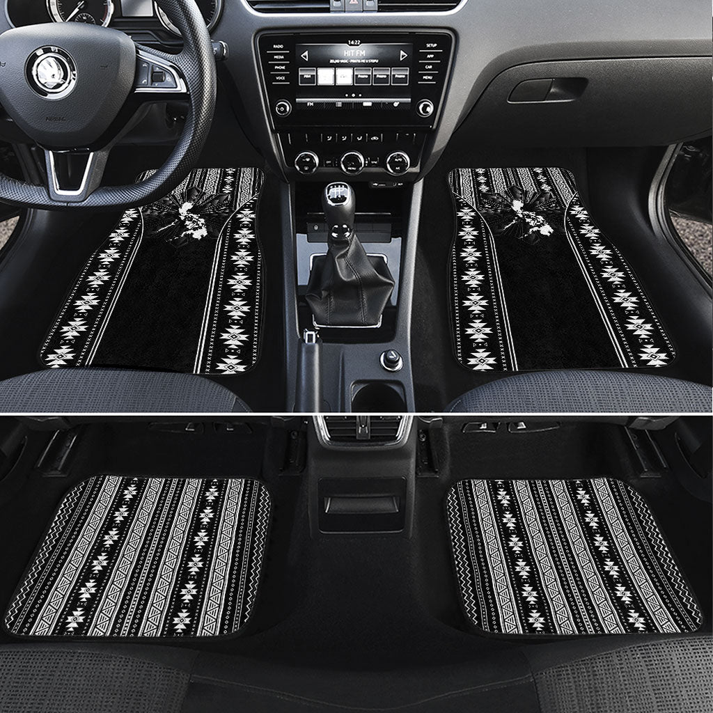 Mabuhay Philippines Festival Car Mats Filipino Map Black White Igorot Pattern