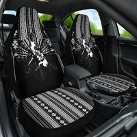 Mabuhay Philippines Festival Car Seat Cover Filipino Map Black White Igorot Pattern