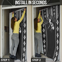 Mabuhay Philippines Festival Door Cover Filipino Map Black White Igorot Pattern