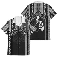 Mabuhay Philippines Festival Family Matching Long Sleeve Bodycon Dress and Hawaiian Shirt Filipino Map Black White Igorot Pattern