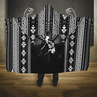 Mabuhay Philippines Festival Hooded Blanket Filipino Map Black White Igorot Pattern