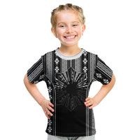 Mabuhay Philippines Festival Kid T Shirt Filipino Map Black White Igorot Pattern