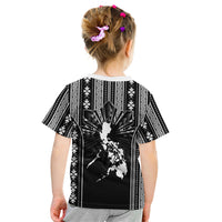 Mabuhay Philippines Festival Kid T Shirt Filipino Map Black White Igorot Pattern