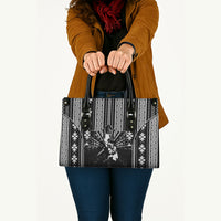 Mabuhay Philippines Festival Leather Bag Filipino Map Black White Igorot Pattern