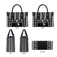 Mabuhay Philippines Festival Leather Bag Filipino Map Black White Igorot Pattern