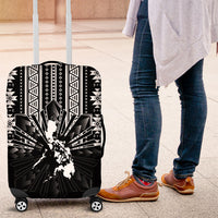 Mabuhay Philippines Festival Luggage Cover Filipino Map Black White Igorot Pattern
