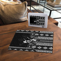 Mabuhay Philippines Festival Puzzle Filipino Map Black White Igorot Pattern