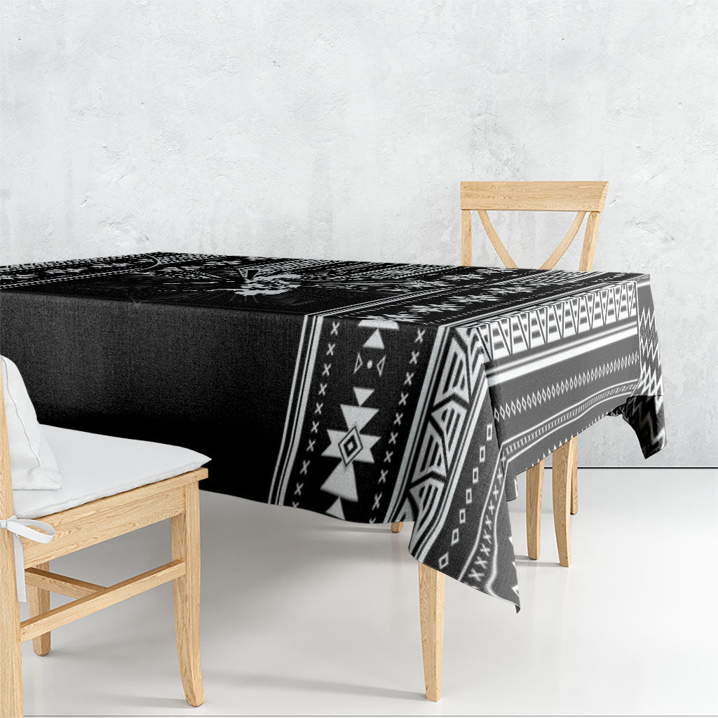 Mabuhay Philippines Festival Tablecloth Filipino Map Black White Igorot Pattern