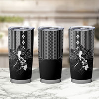 Mabuhay Philippines Festival Tumbler Cup Filipino Map Black White Igorot Pattern