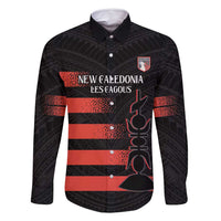 Custom New Caledonia Football Family Matching Off Shoulder Maxi Dress and Hawaiian Shirt Allez Les Cagous Polynesian Pattern