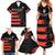 Custom New Caledonia Football Family Matching Summer Maxi Dress and Hawaiian Shirt Allez Les Cagous Polynesian Pattern