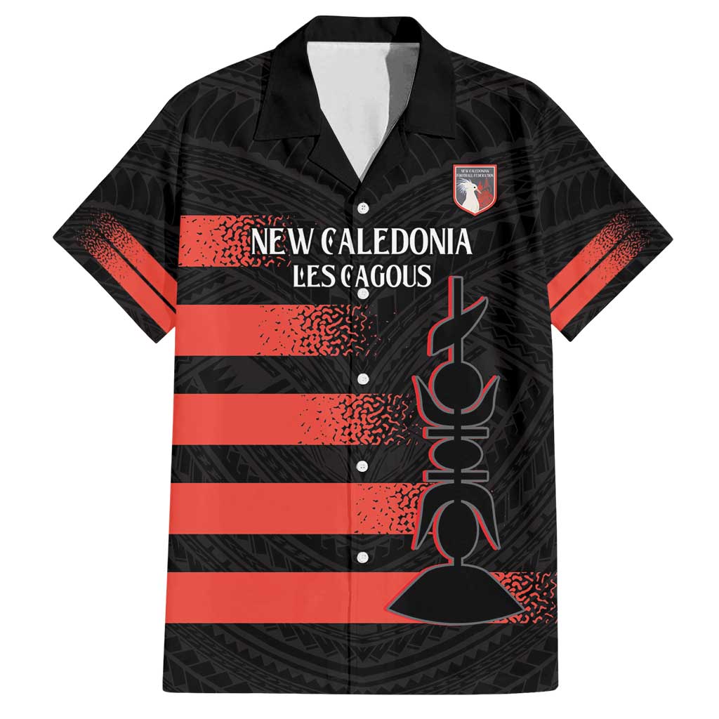 Custom New Caledonia Football Family Matching Summer Maxi Dress and Hawaiian Shirt Allez Les Cagous Polynesian Pattern
