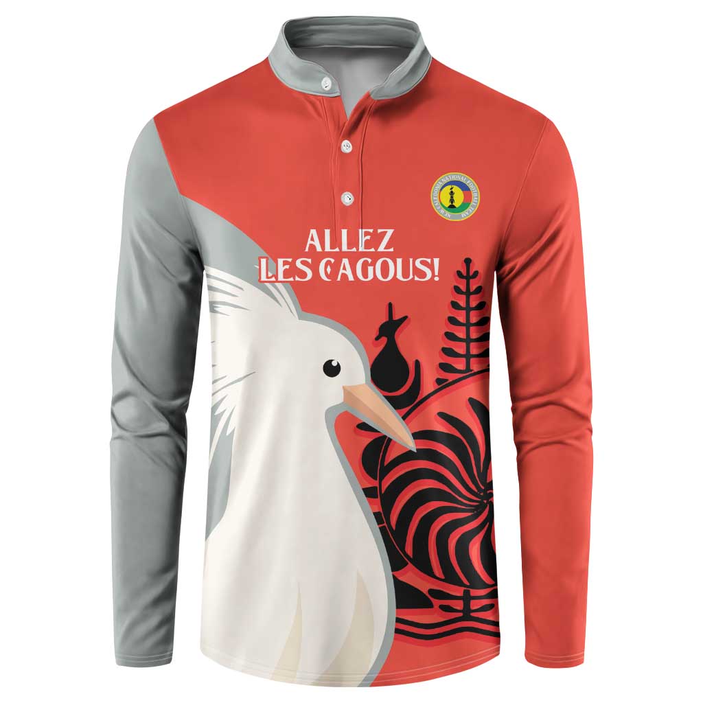 Custom Nouvelle-Caledonie Football Button Sweatshirt Allez Les Cagous Simple Style