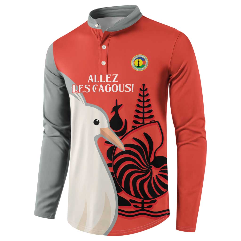 Custom Nouvelle-Caledonie Football Button Sweatshirt Allez Les Cagous Simple Style