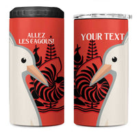 Custom Nouvelle-Caledonie Football 4 in 1 Can Cooler Tumbler Allez Les Cagous Simple Style