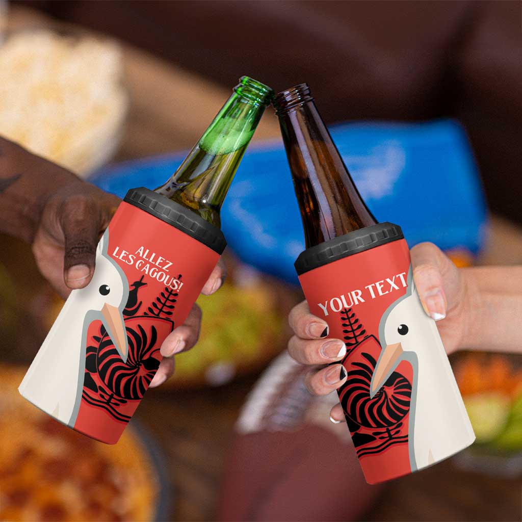 Custom Nouvelle-Caledonie Football 4 in 1 Can Cooler Tumbler Allez Les Cagous Simple Style