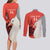Custom Nouvelle-Caledonie Football Couples Matching Long Sleeve Bodycon Dress and Long Sleeve Button Shirt Allez Les Cagous Simple Style