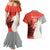 Custom Nouvelle-Caledonie Football Couples Matching Mermaid Dress and Hawaiian Shirt Allez Les Cagous Simple Style