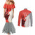 Custom Nouvelle-Caledonie Football Couples Matching Mermaid Dress and Long Sleeve Button Shirt Allez Les Cagous Simple Style