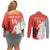 Custom Nouvelle-Caledonie Football Couples Matching Off Shoulder Short Dress and Long Sleeve Button Shirt Allez Les Cagous Simple Style