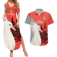 Custom Nouvelle-Caledonie Football Couples Matching Summer Maxi Dress and Hawaiian Shirt Allez Les Cagous Simple Style