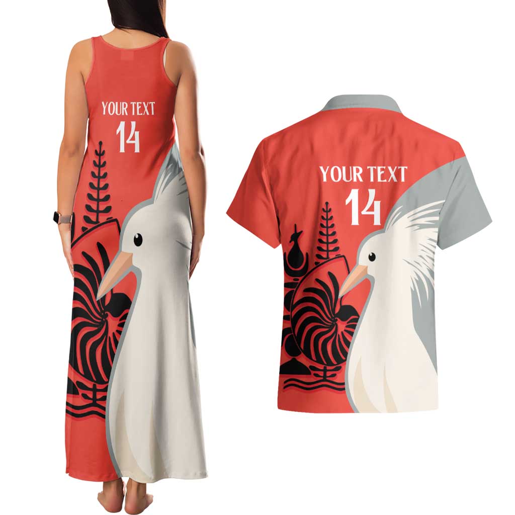 Custom Nouvelle-Caledonie Football Couples Matching Tank Maxi Dress and Hawaiian Shirt Allez Les Cagous Simple Style