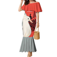 Custom Nouvelle-Caledonie Football Family Matching Mermaid Dress and Hawaiian Shirt Allez Les Cagous Simple Style