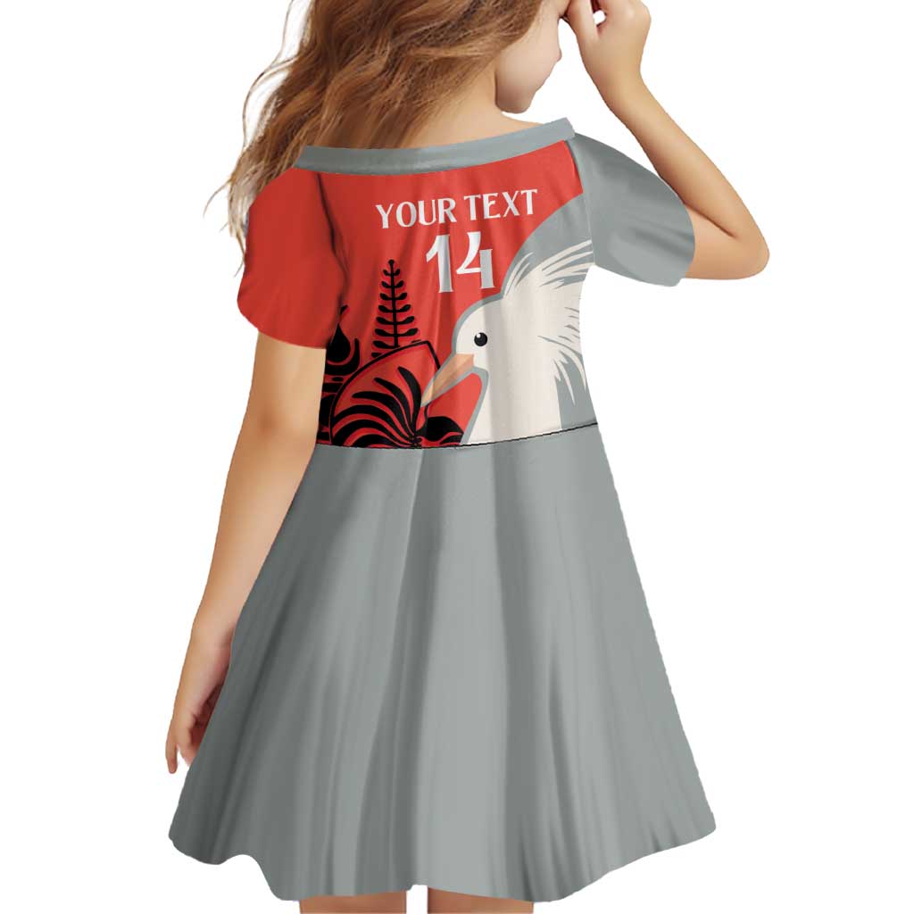 Custom Nouvelle-Caledonie Football Family Matching Off Shoulder Short Dress and Hawaiian Shirt Allez Les Cagous Simple Style